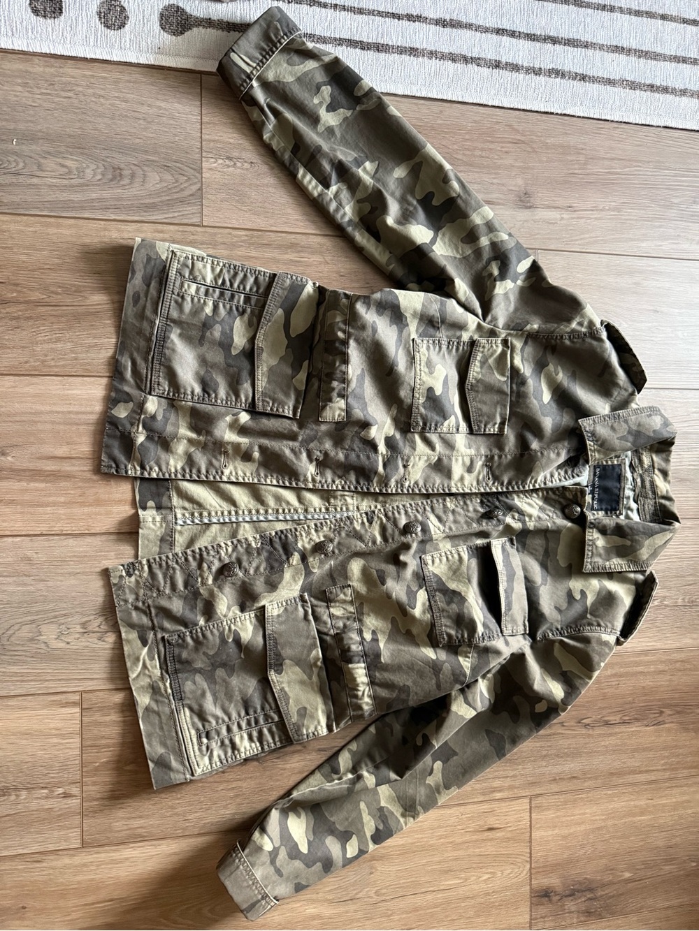 Banana Republic Women's Camouflage Utility Jacket in Olive and Khaki